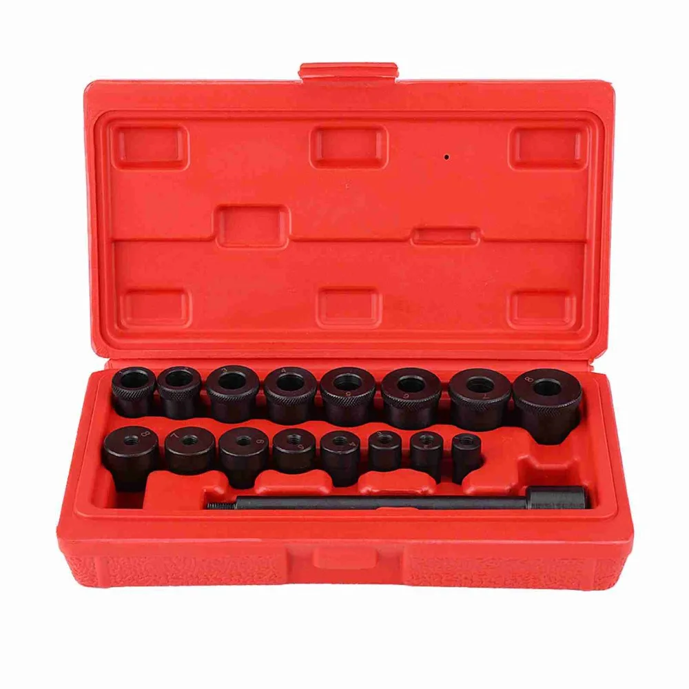 17PCS Universal Clutch Alignment Tool Kit Guide Shaft Steel Flywheel Drive Plate Tool Accurate Alignment