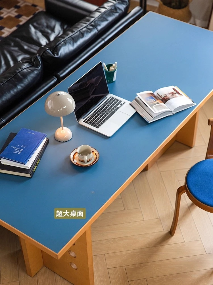 Cross table, color matching Nordic retro desk, home study computer desk