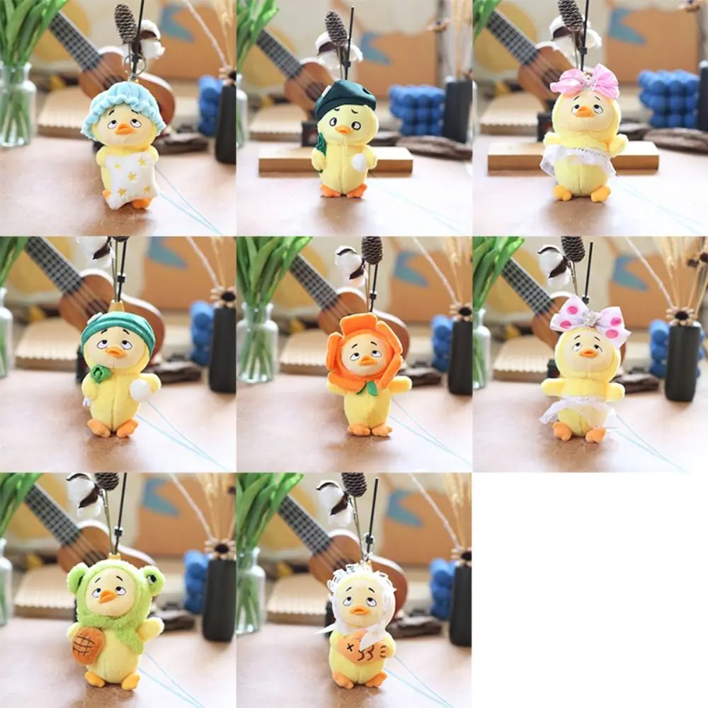 

New Plush Cartoon Duck Keychain Multicolor Fashion Toy Cute Bag Pendant Soft Stuffed Animals Fluffty Animal Doll Birthday Gift