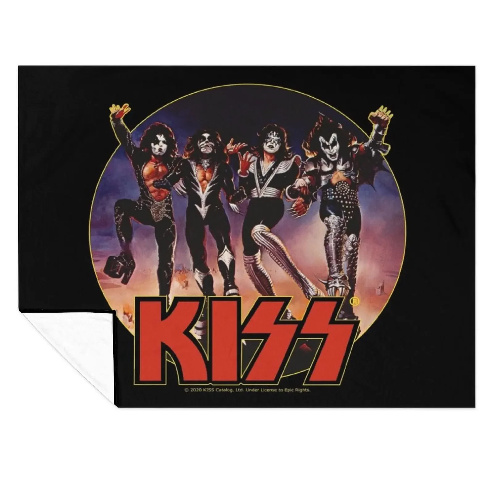 

KISS Band Members Throw Blanket Hairy Luxury St Plaid Bed linens Blankets