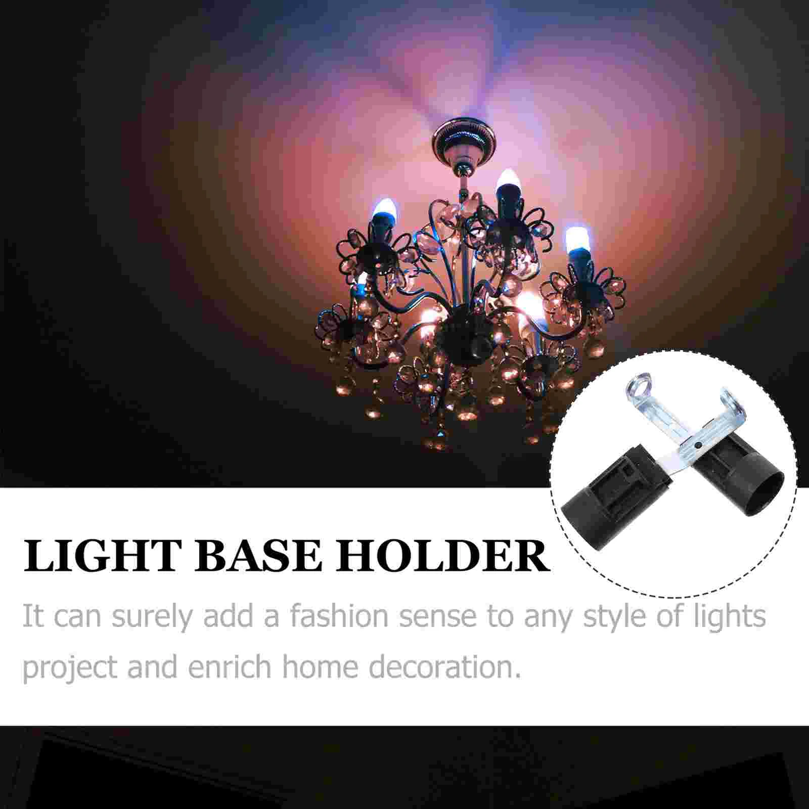 6 Pcs Candelabra Lamp Head Screw Bracket Making Kit European Style Light Socket Outlet LED Bulb