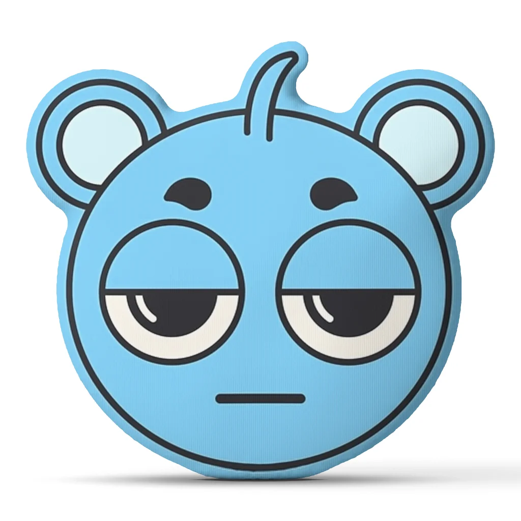 Sprunkies  Character Shaped Throw Pillow Blue Cartoon Cushion Stuffed Decorative Pillow for Sofa Bedroom Home Decor Accent