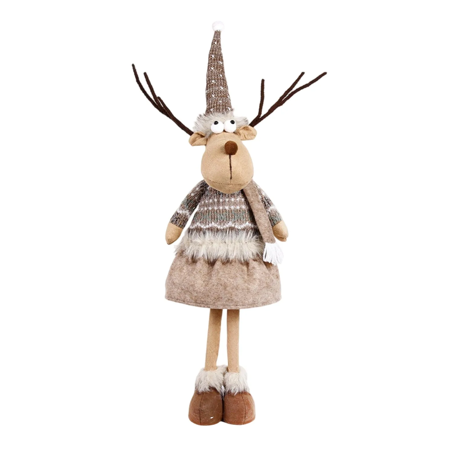 Weihnachten süße stehende Rentier Plüsch Puppe Festival Geschenk für Freund Home Dekoration Puppe Ornament Weihnachten dekorative Lieferungen