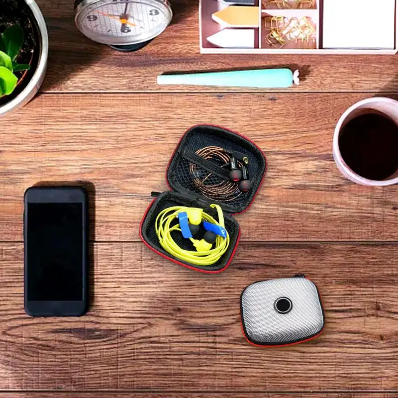 Estuche de transporte para auriculares, bolsa protectora impermeable, absorción de impactos, Mini contenedor de Cable, organizador electrónico para cargador de teléfono