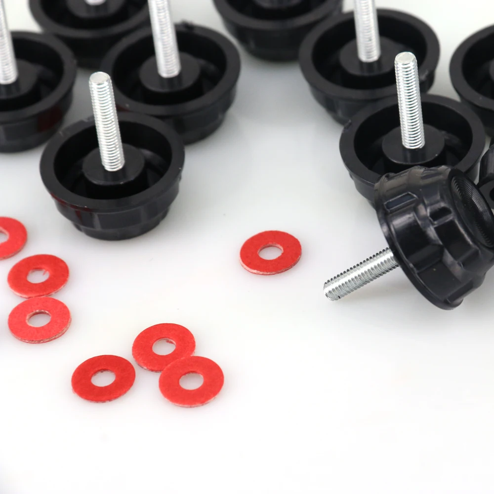 DEUKIO 10pcs Fishing Reel Handle Screw Caps for Spinning Reel Crank Power Foldable Wheels Rocks Arm Handle Knob Accessories