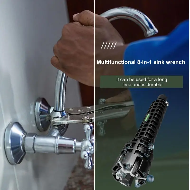 Faucet Wrench 8 In 1 Multifunctional Faucet And Sink Installer Faucet And Sink Installing Tool Basin Wrench Tool For Plumbers