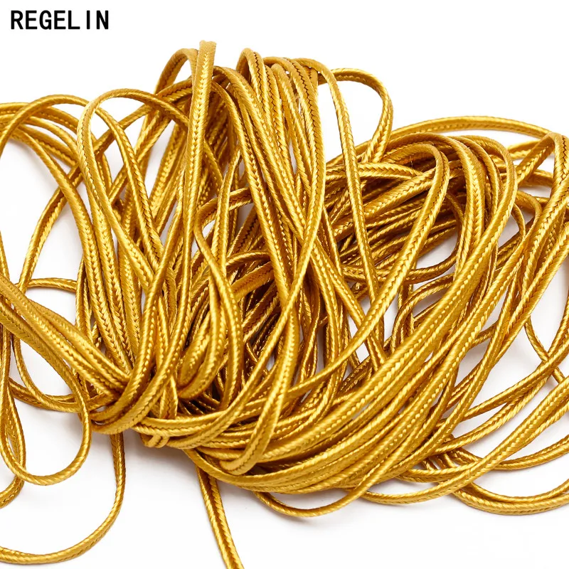 REGELIN Chinese Soutach Cord Nylon Rope Snake Belly Cords about 30 meters 3mm for DIY Chinese Knot Findings Jewelry Accessories