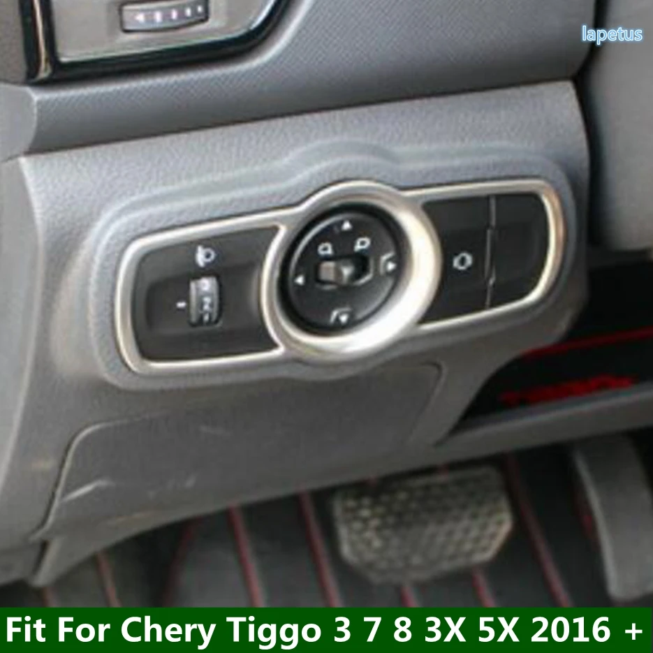 

Переключатель фар с блестками, регулировка лампы, декоративная накладка для Chery Tiggo 3 7 8 3X 5X 2016-2018, автомобильные аксессуары