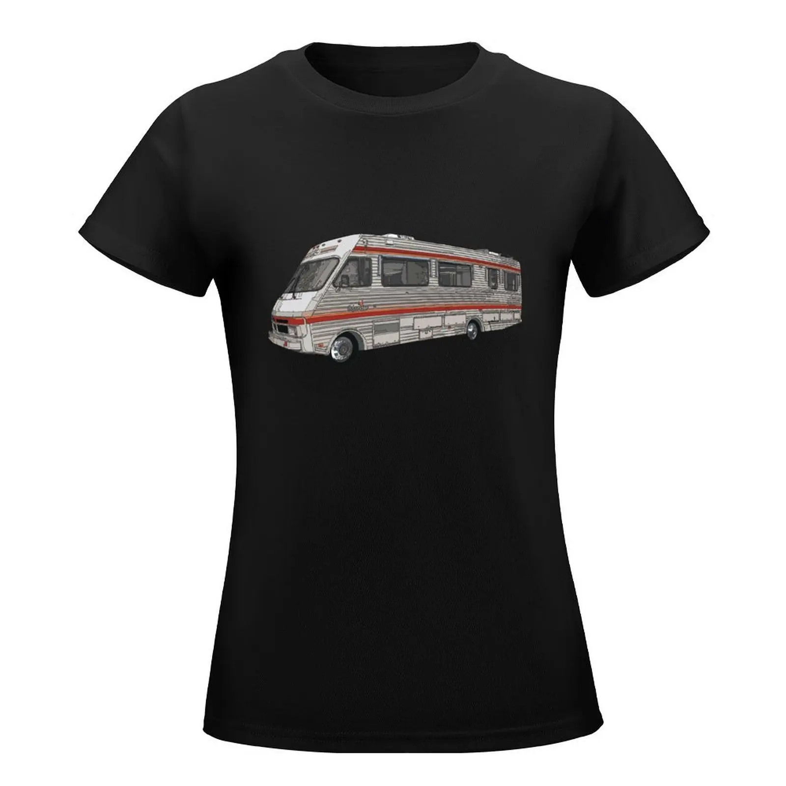 Camper desenhado à mão camiseta feminina, Fleetwood Bounder, Funnys sublime, moda coreana