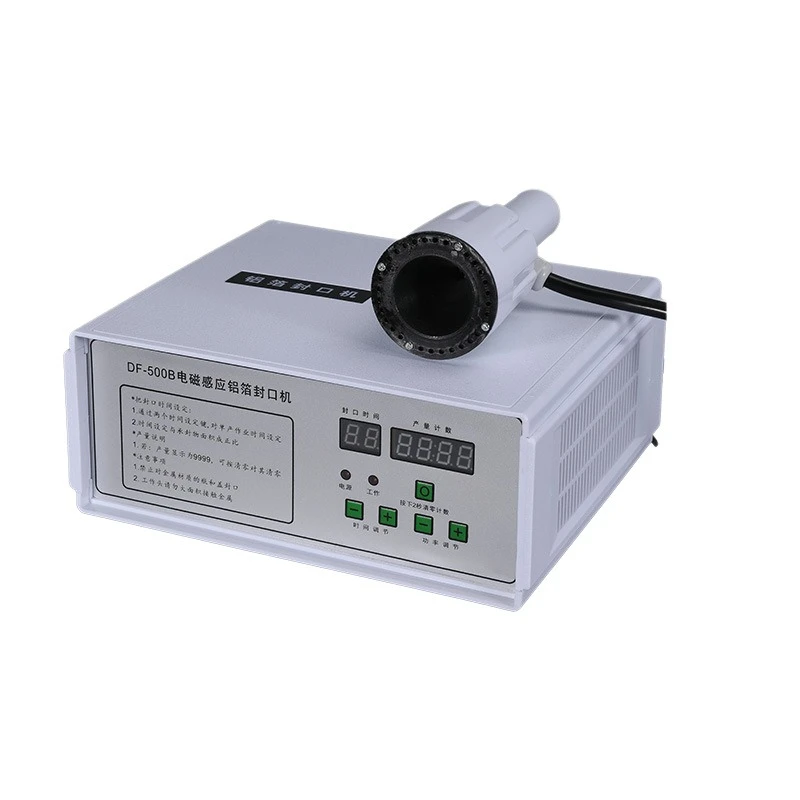 

DF-500B Маленькая головка, электромагнитная индукционная алюминиевая фольга, машина для запечатывания бутылок и банок с несколькими спецификациями в один клик