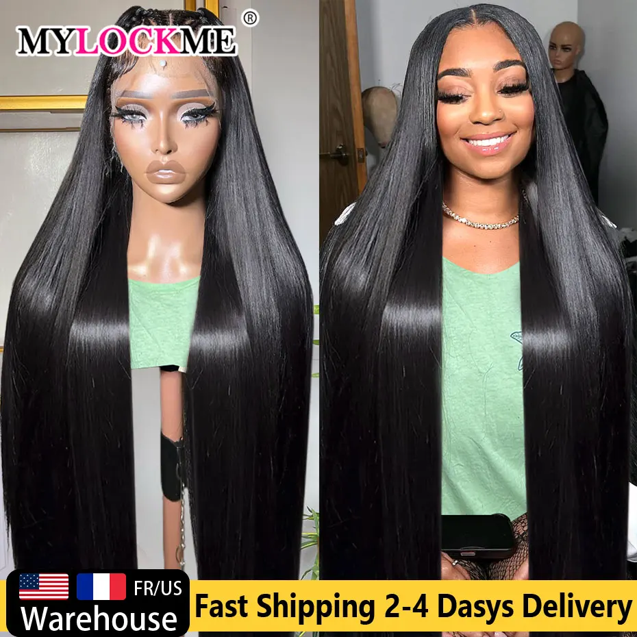 Transparent 360 13x4 Lace Frontal Wig 4x4 Lace Closure Wig Straight 13x6 Lace Front Human Hair Wigs For Black Women 30 32 34Inch