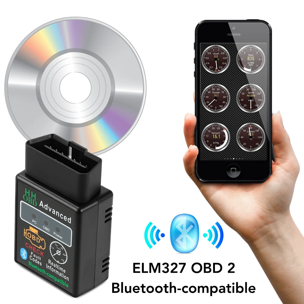 Car diagnostic tool ELM327 Bluetooth-compatible V2.1 For GMC Sierra 1500 Terrain Acadia Yukon Envoy Savana Hummer H3