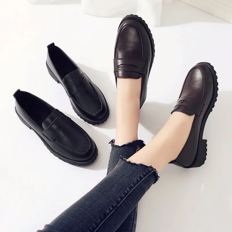 Japanese School Students Uniform Shoes Uwabaki JK Round Toe Buckle Trap Women Girls Lolita Cosplay Shoes Sweet Lolita Shoes 2023