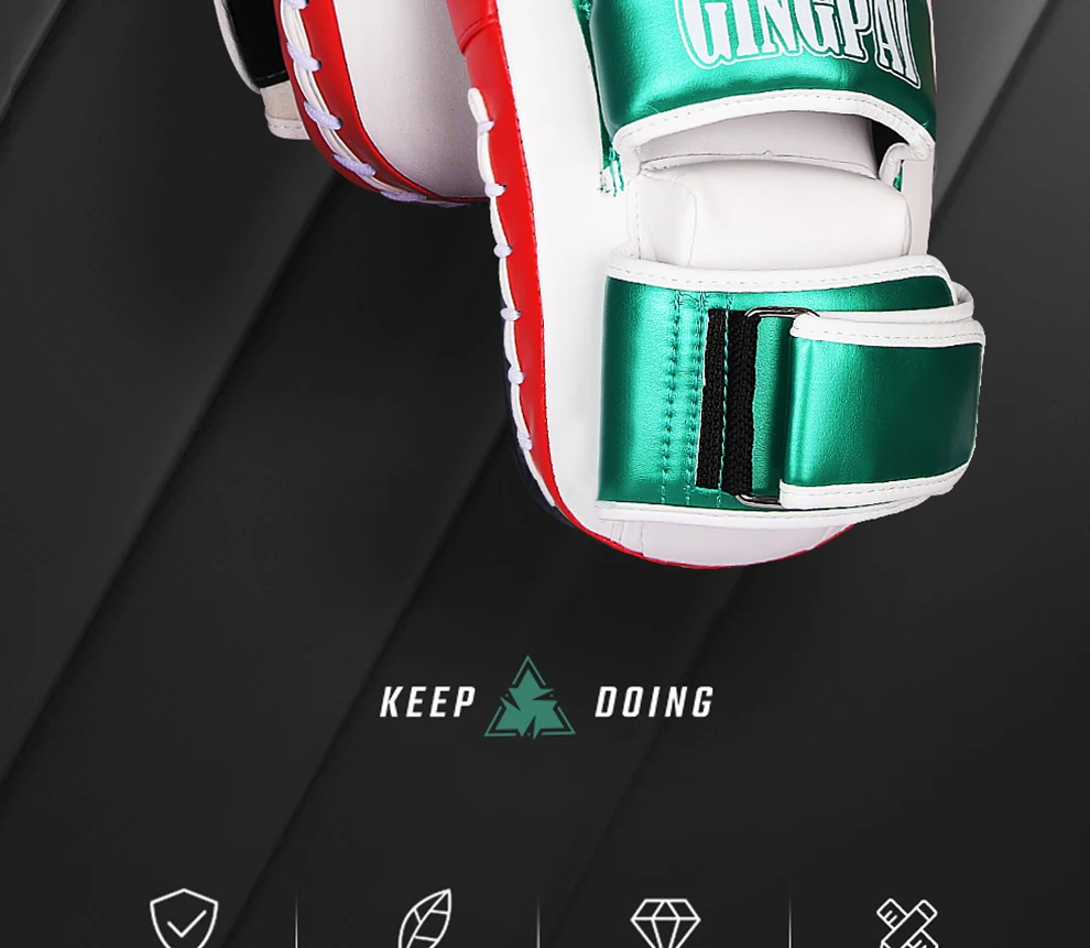 PU-Leder Hand- und Fußziel Schaum Boxer Pads Trainingshandschuhe für Boxen Taekwondo Sanda für Damen Herren Fitnessgeräte – Detail 3