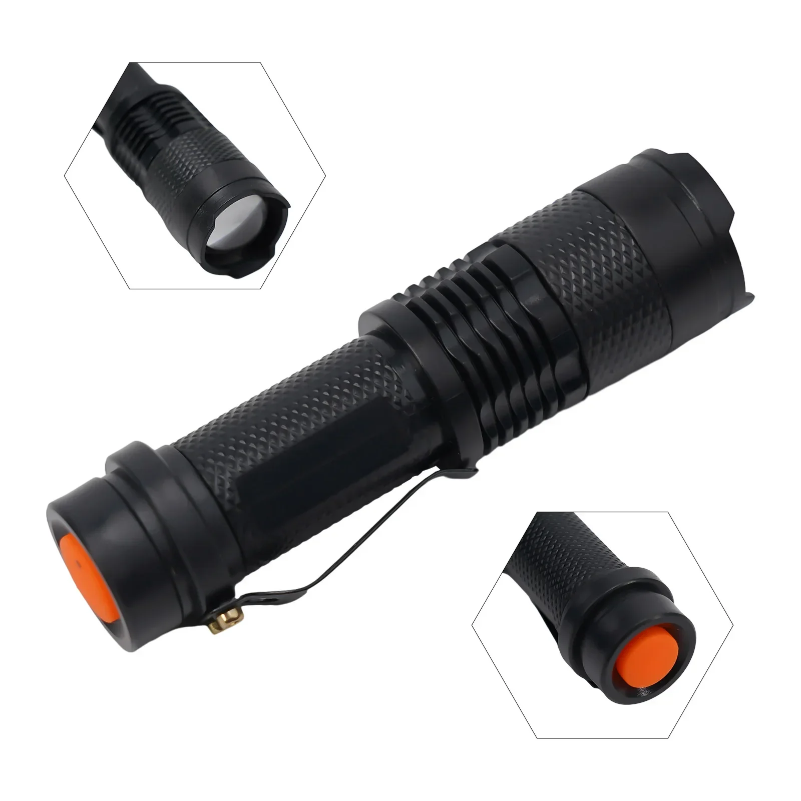 1pc Portable LED Camping Lights Waterproof Dual Flashlights 3 Modes Determine Unfair Torch Lanterns Self Defense