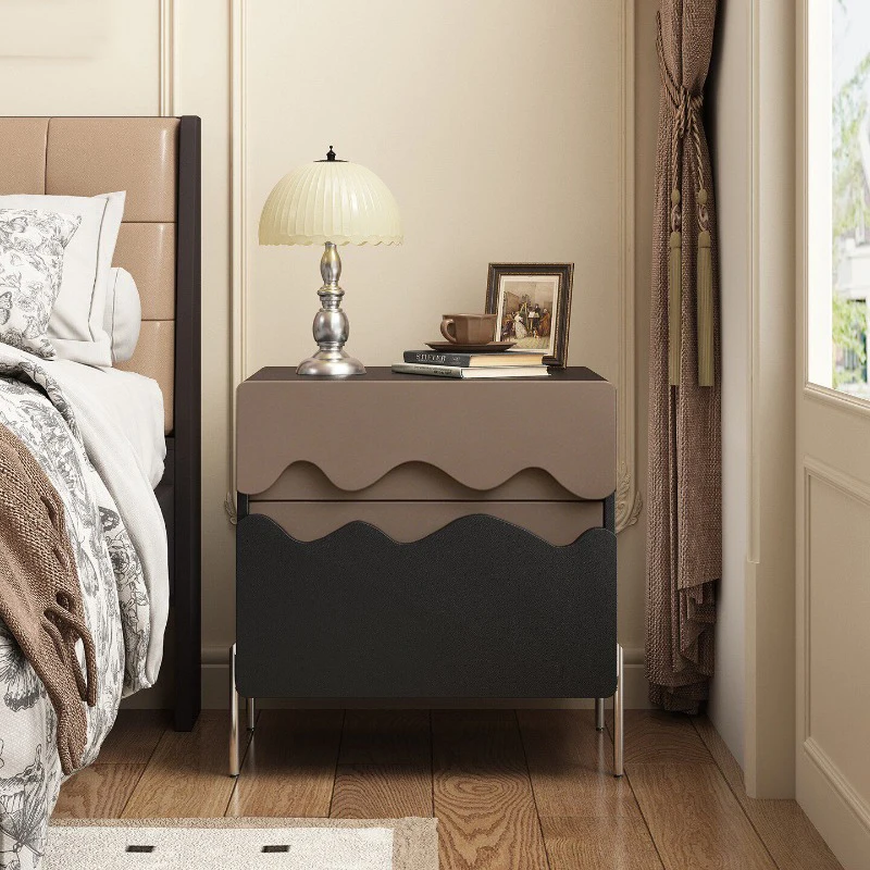 Storage Luxury Nightstand Modern Vintage Nordic Aesthetic Trendy Nightstand Display Comodino Bedroom Furniture