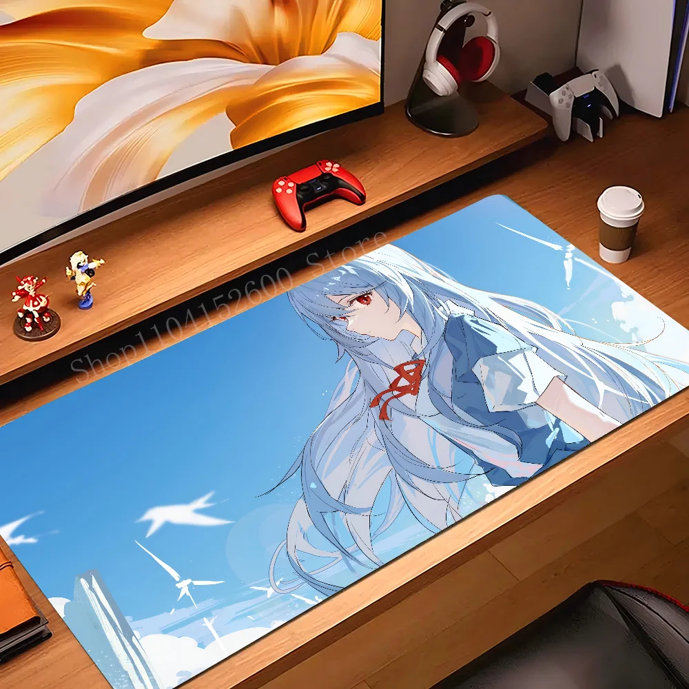 

Anime Ayanami Rei Mousepad Mouse Mat Desk Mat With Pad Gaming Accessories Prime Gaming XXL Keyboard Pad Padding Mat