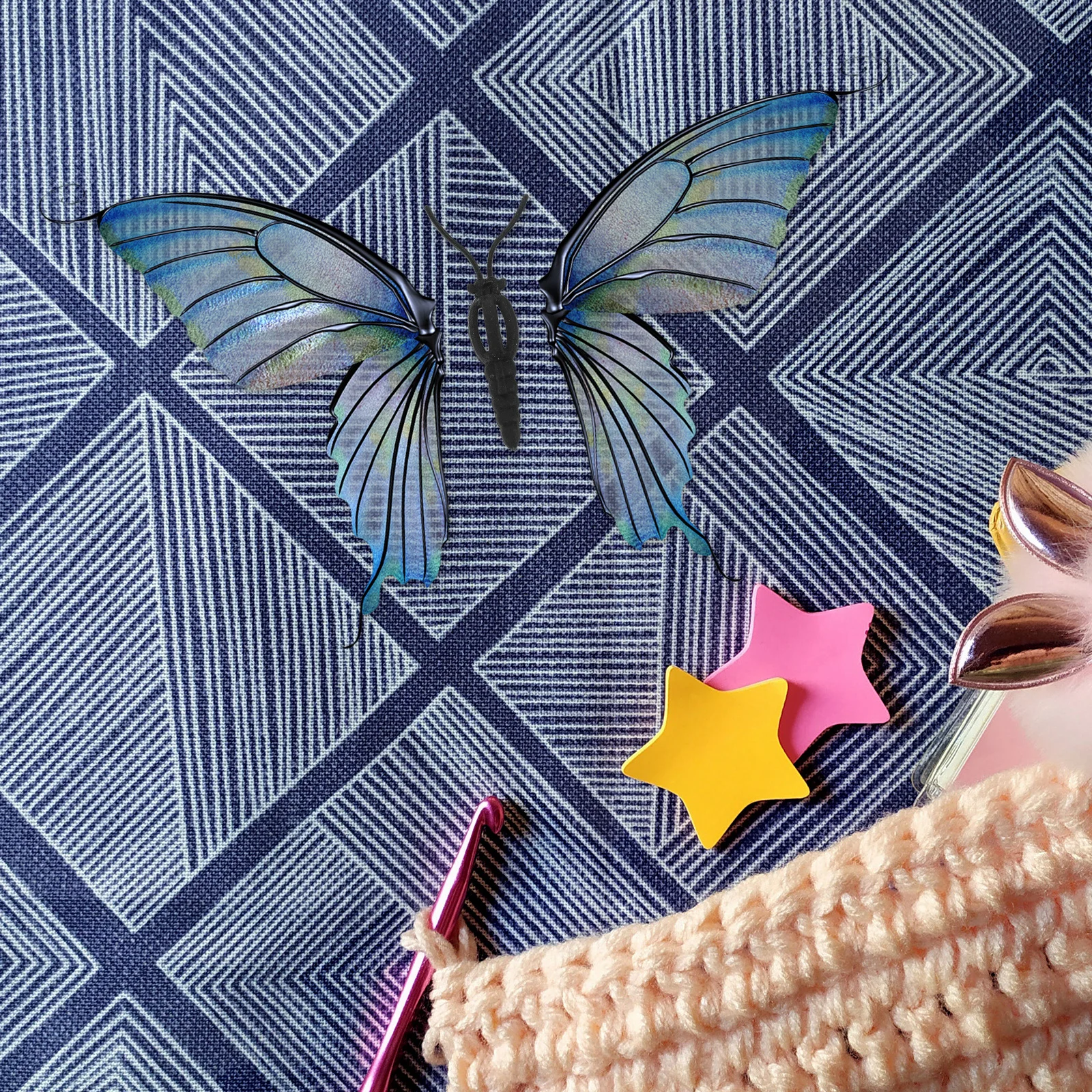 

50Pcs Butterfly DIY Accessories ABS Plastic Craft Materials Small Antenna Parts Butterfly Crafts DIY Accessories