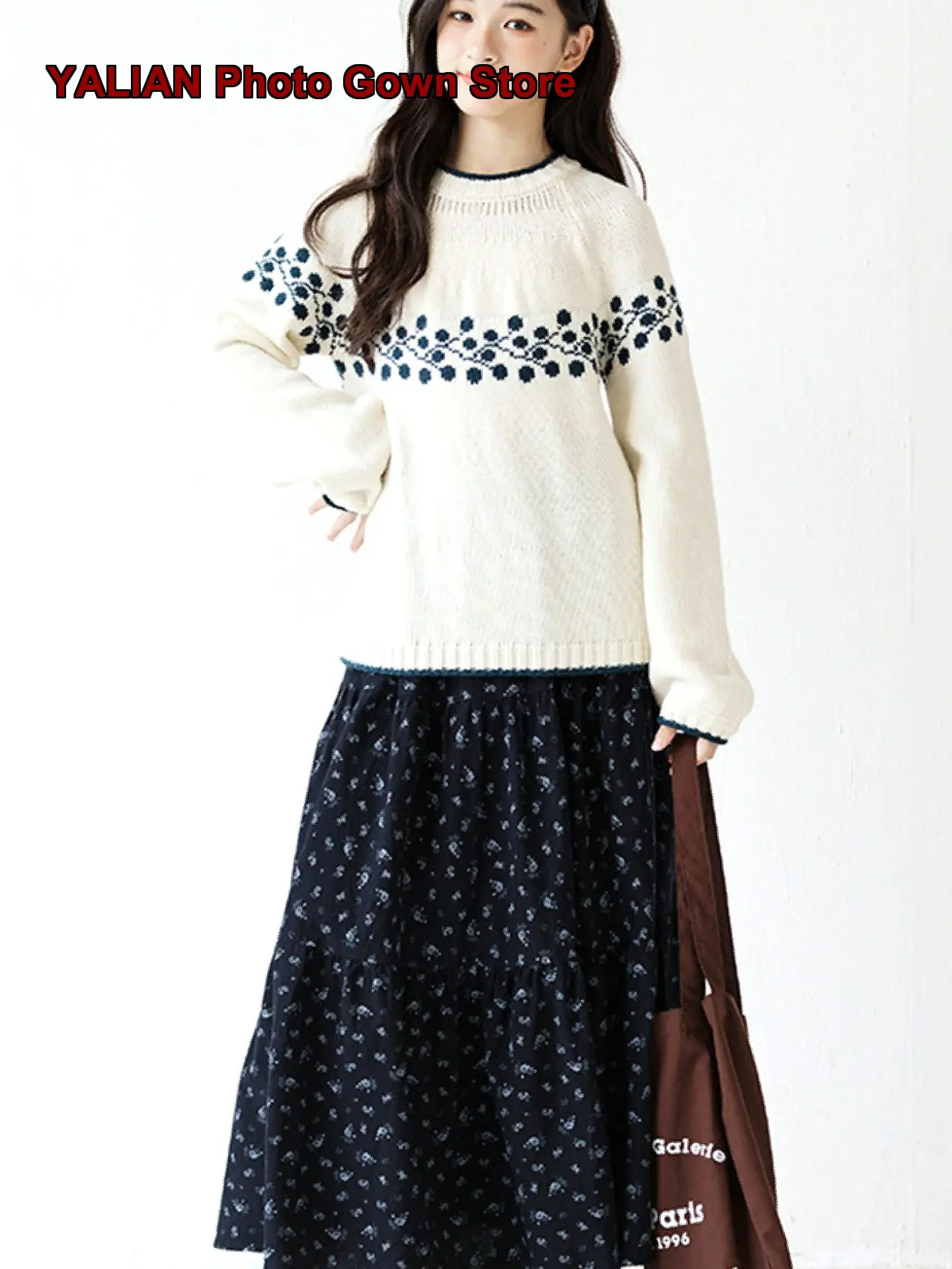 Sweet Girls Loose Forest Style Pullover Knit Top Teens Autumn Winter