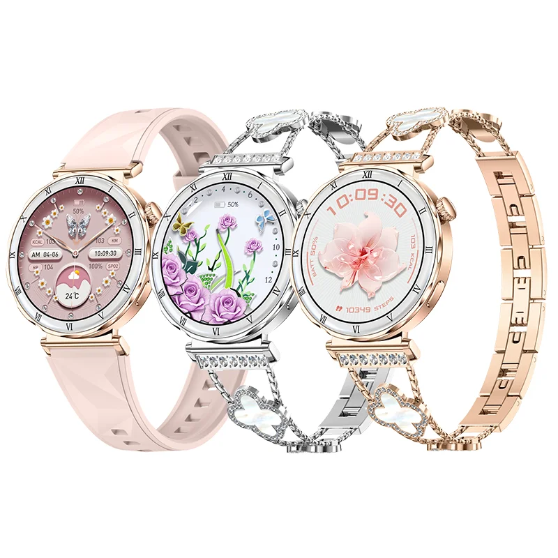 LIGE Ultra Thin Ladies Smart Watch Always On Display Clock Diamond Bracelet Sports BT Call AMOLED Fashion Women Smartwatch Gift