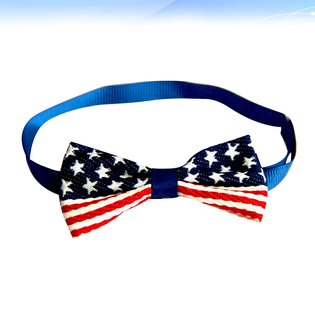 

4pcs Pet Bow Tie Collar for Dogs Durable Felt Fabric American Flag Design Fashionable Cute Accessories Photo Prop Pet Supplies