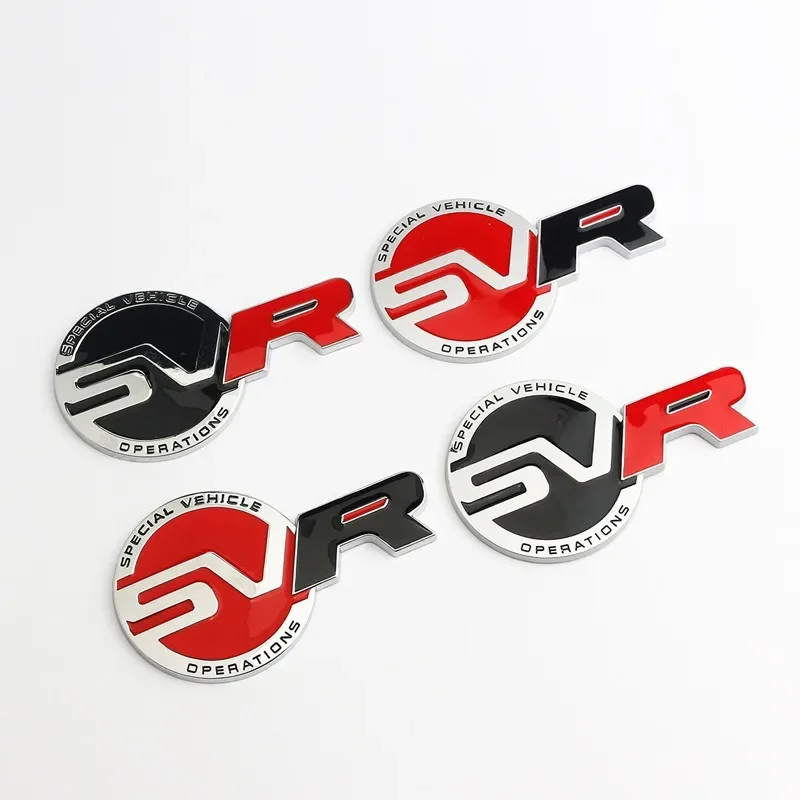 3D Metal SVR Special Vehicle Rear Trunk Logo Badge Emblem Decals For Land Range Rover Sport L494 494 SVR Sticker Accessories