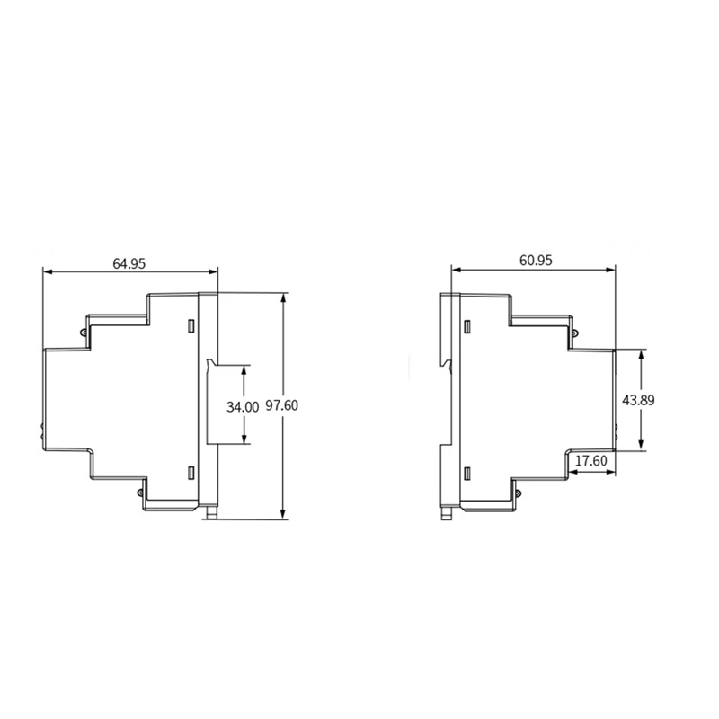 1 Stuks Din-Rail Seriële Poort Rs485 Naar Ethernet Converter Server Protoss Mqtt PE11-H Wit Plastic