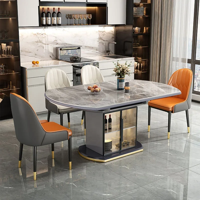 Oval Table Cafe Luxury Dining Designer Coffee Slate Modern Rooms Reception Tables Cafe Home Multifunction Mesa Kitchen Room