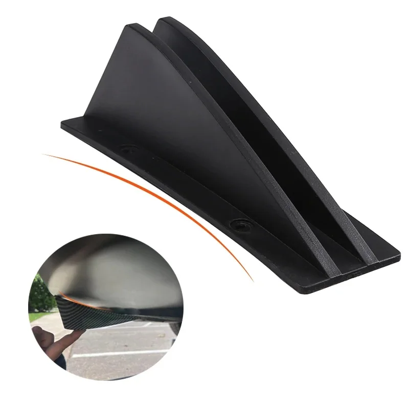 New 4Pcs Universal Car Rear Bumper Lip Splitter Spoiler Anti-collision Body Bumper Astern Protection for Curved Mounting Surface