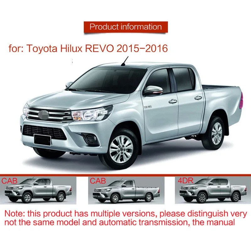 Car Accessories For Toyota Hilux SR5 4X4 4DR Revo Hi-Rider 2015-2021 Interior Door Gate Slot Pad Water Cup Non-Slip Rubber Mat