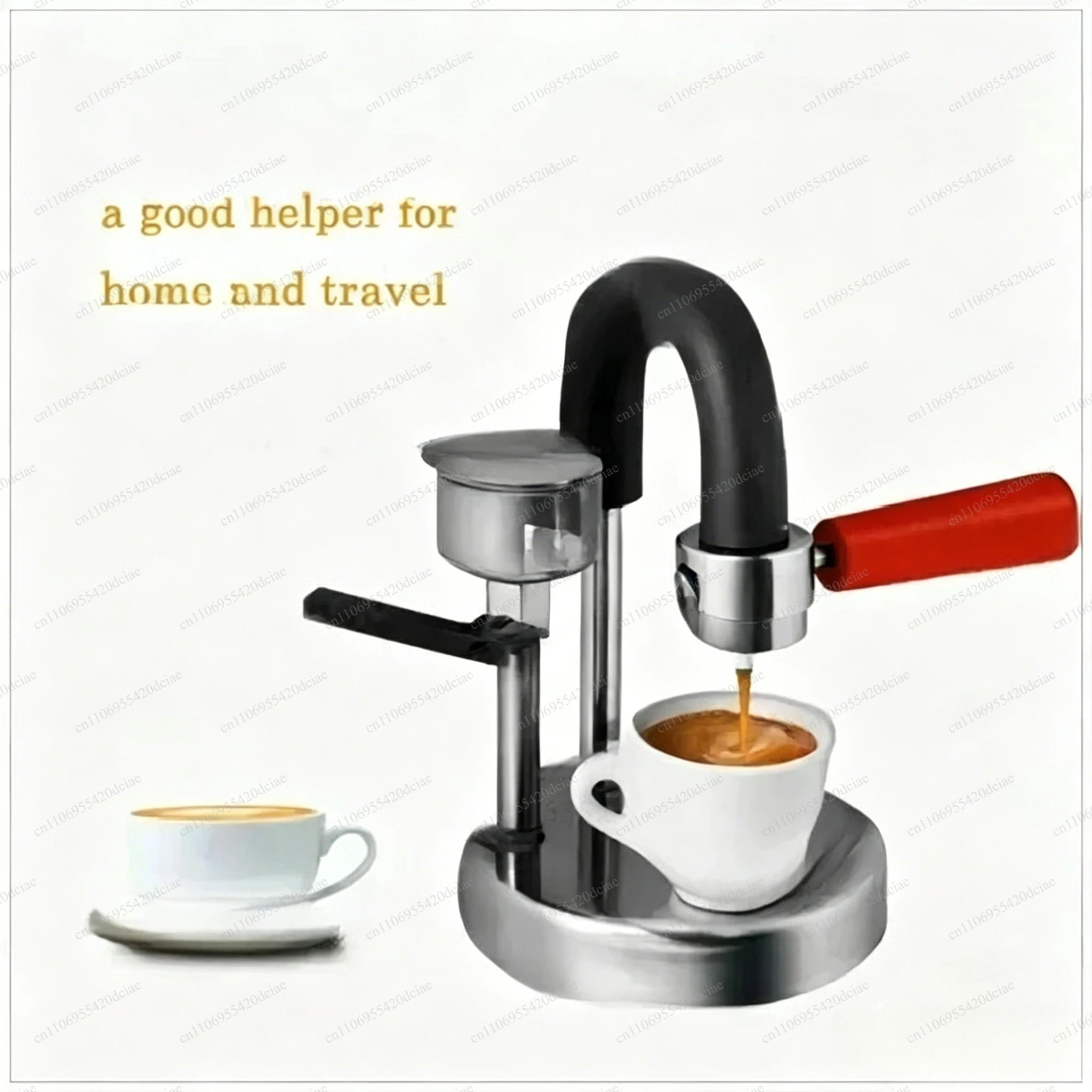 

Stainless Steel Manual Espresso Pot, Original Italian Style Coffee Maker for Home Office Outdoor
