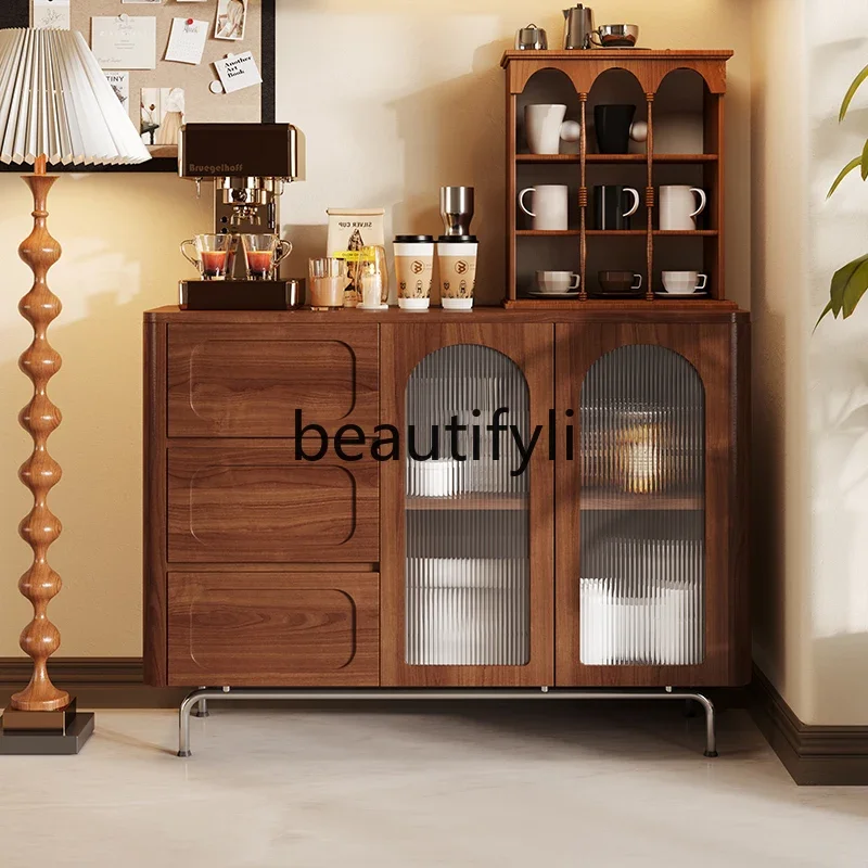

Coffee cabinet, solid wood tea cabinet, living room bar, medieval dining side, wall locker