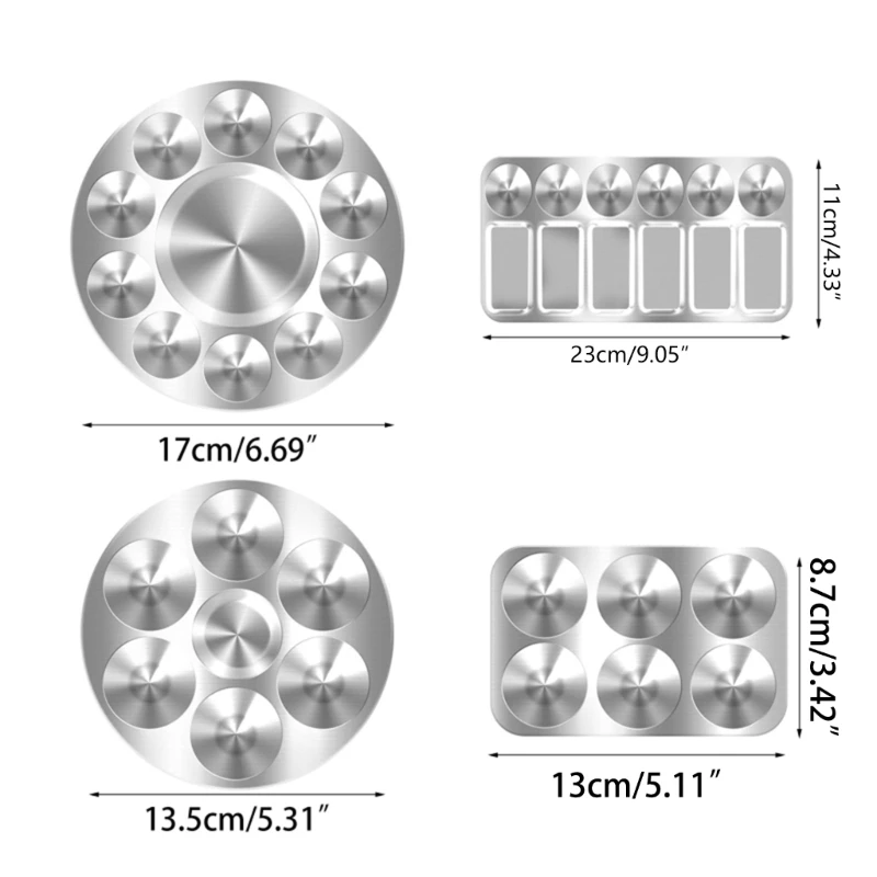 Paint Tray Palettes for Kids Metal Paint Pallet for Adults Acrylic Painting