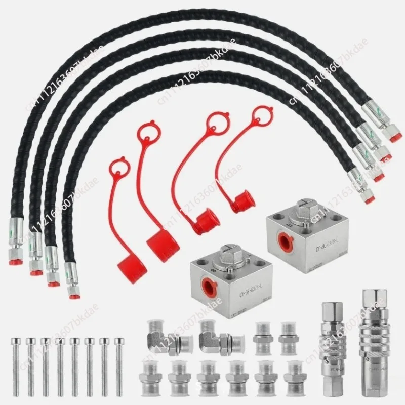 Three-way valve connection hose auxiliary equipment rapid switching operation accurate diversion and confluence hydraulic oil