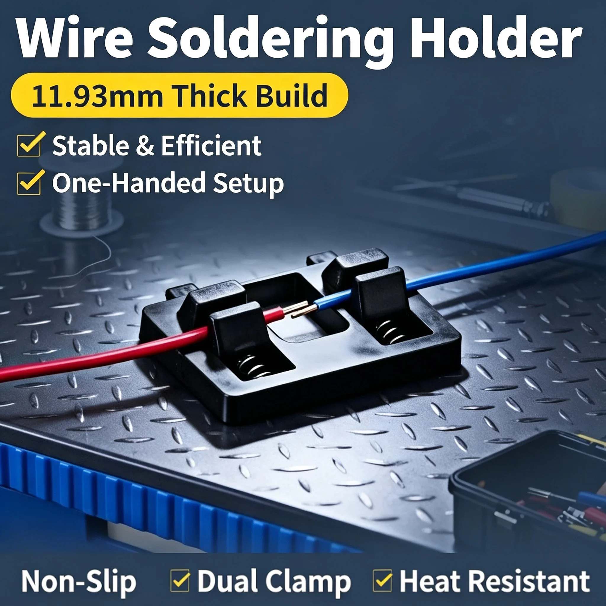 Electric Wire Welding Fixture with Stabilizing Holder Adjustable Helping Tool for Soldering, Electronic Repair Automotive Wiring