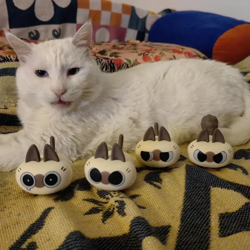 Kawaii Azuki Blind Box Trendy Toy - Siamese Cat Shaking Forest Little Bean Paste Cute Jam Electric Toy for Kids - Detail 1
