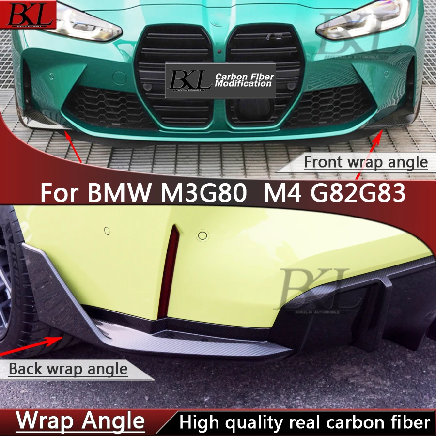 

For BMW G82 G83 G80 M3 M4 Carbon Fiber Corner Car Rear Bumper Splitter Car Styling Front Splitter Corner Trim Cover