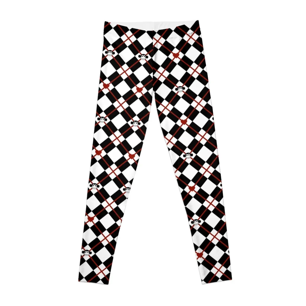 Skeleton Monkey Argyle Print Leggings sports for gym legging push up Womens Leggings