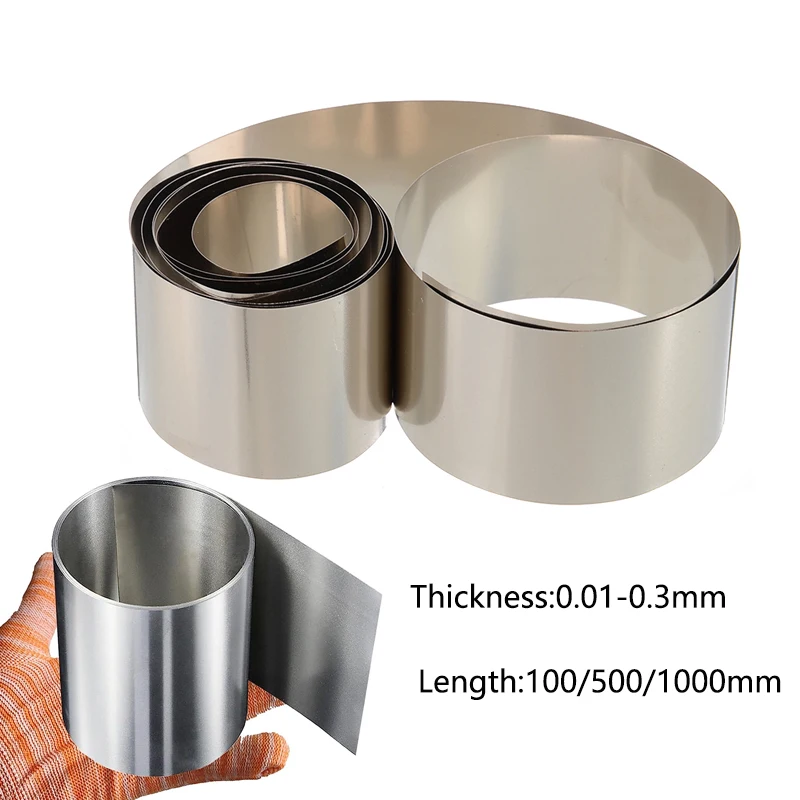 1pcs  Stainles Steel Sheet Silver 304 Stainless Steel Fine Plate Sheet Foil Thickness 0.01mm-0.3mm  For Precision Machinery