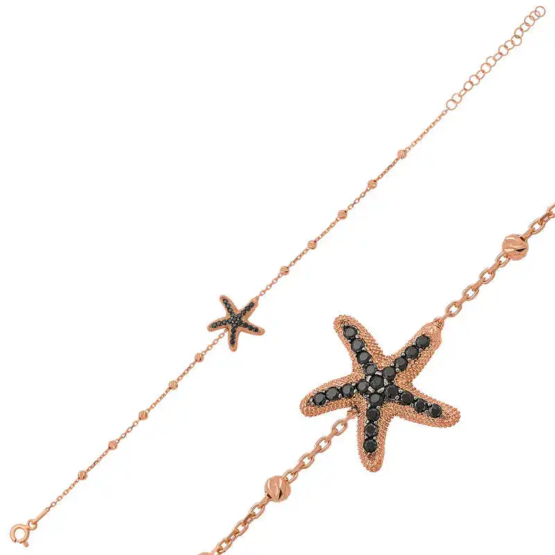 Sterling Silver Dorissa Starfish Bracelet for Women Zircon Stone 925 Sterling Jewelry Wedding Party Birthday Gift - Box -for - Laides - Fashion