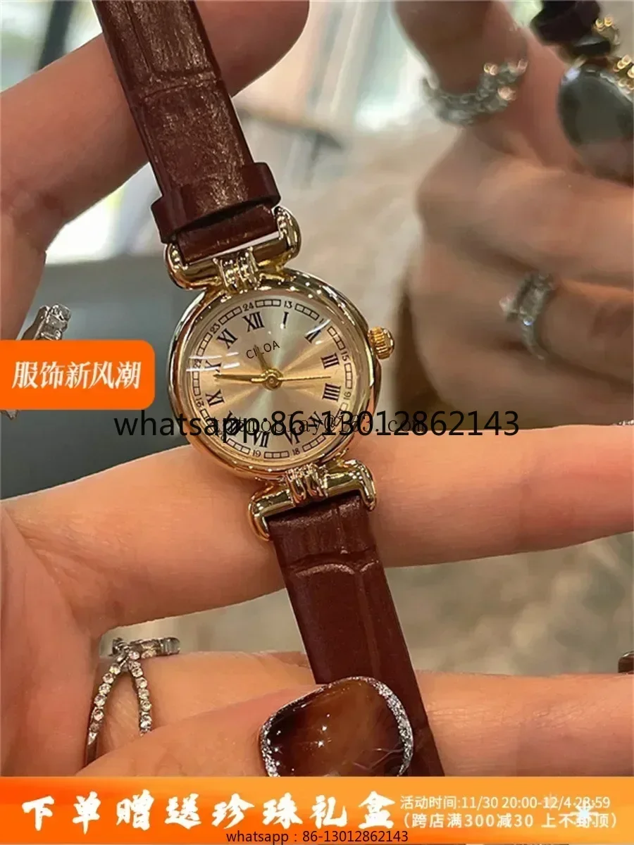 Genuine girls 2024 new women's watch brown