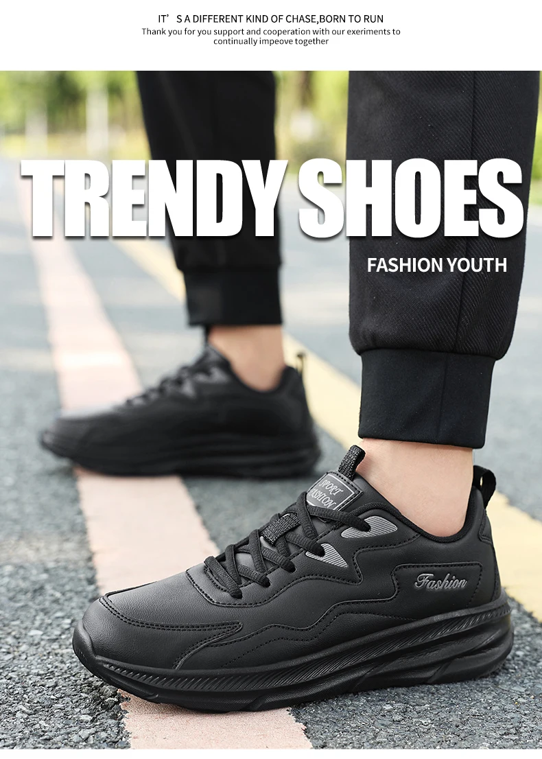 Sneakers Herrenschuhe Weiche Mokassin-Schuhe Bequeme Freizeitschuhe für Herren Einfarbig Schwarz Grau Herren-Gehschuhe Übergrößen 39-46 – Detail 9