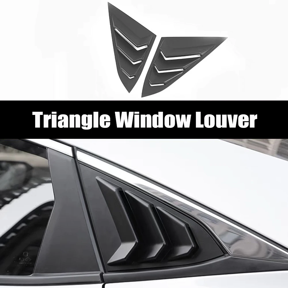 

For Honda Civic 2016-2021 Sedan Rear Side Vent Quarter Window Louver Cover Triangular Window Trim Car Accessories