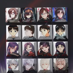 4 Keys/set Ayanami Rei Asuka Keycaps PBT Dye Subbed Key Caps For MX Switches Cherry Profile Anime Cartoon Keycap