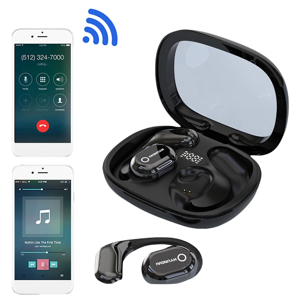 AIリアルタイム双方向イヤフォン,翻訳デバイス,AndroidおよびiOS用の翻訳イヤフォン,Bluetooth互換,144言語,5.4