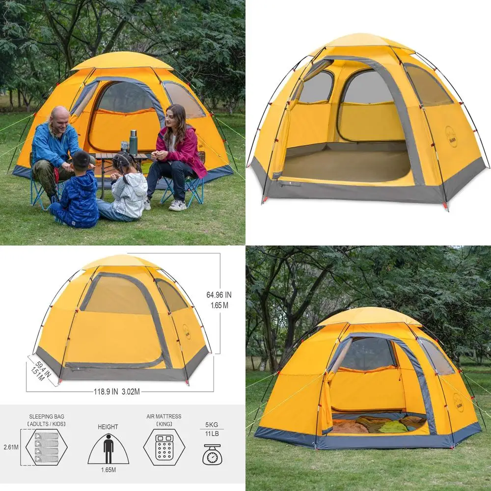 

Compact 2-4 Person Waterproof Tent for Outdoor Camping with Easy Setup and Sun Protection