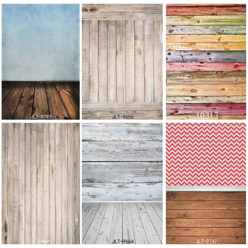 

Vinyl Vintage Color Wooden Floor Children Baby Portrait Photography Backdrops For Photo Studio Background Props 211215-18