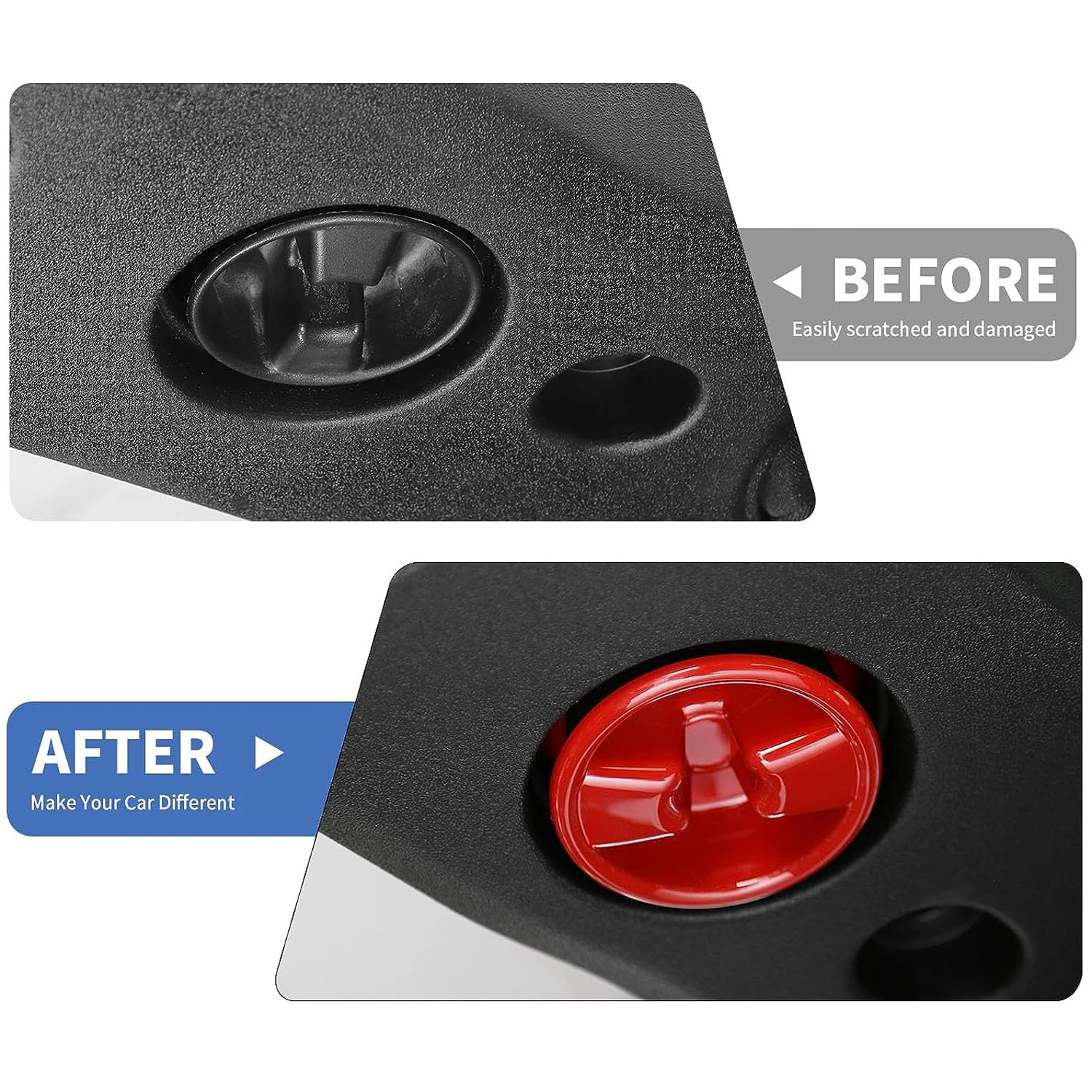 1Pair Hardtop Panel Mounting Screw Knob Cover Car Hard Top Interior Dome Roof Screw Cap Trim For Jeep Wrangler JK  2007-2017 - view 2