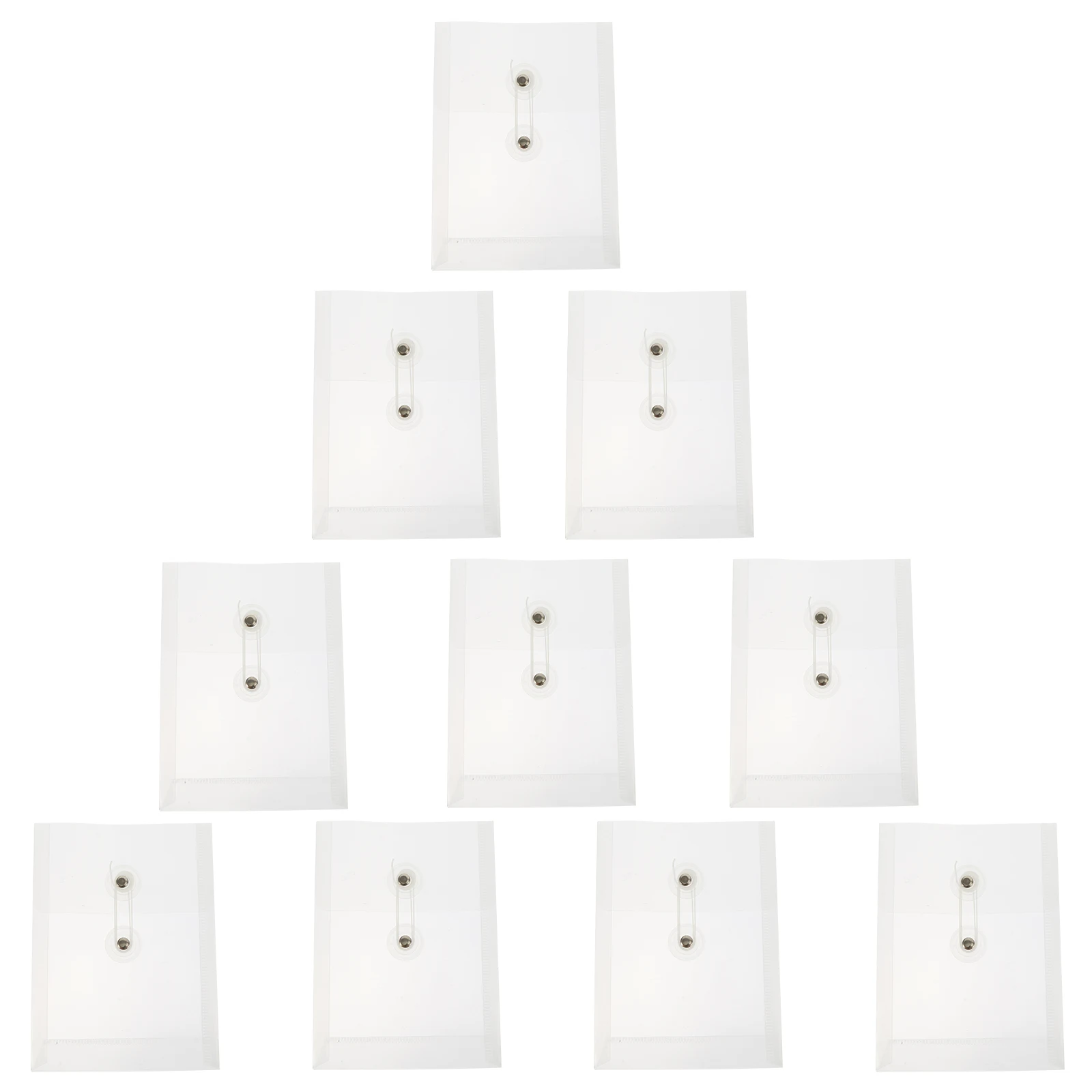 10Pcs File Organizers Mini Stationery Pouches Tough PP Material for Receipts Cards Coupons Office School Travel Document Folders