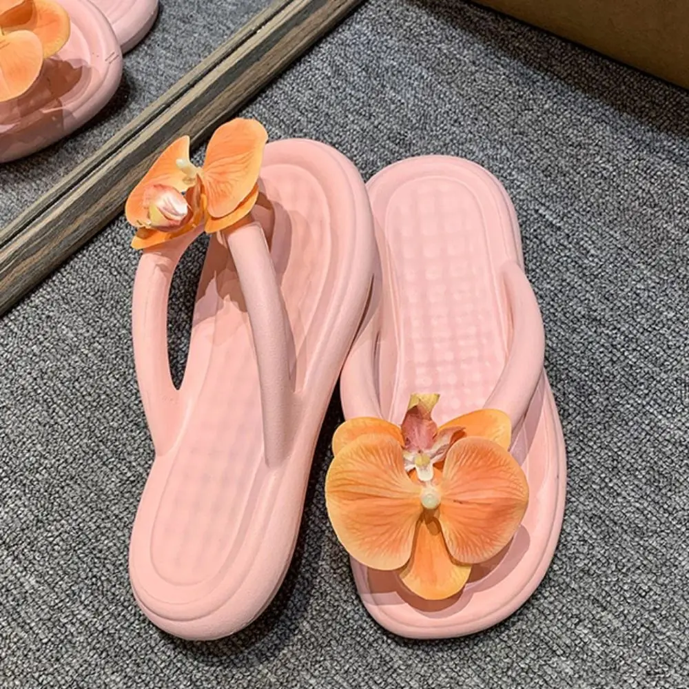 Mode Eva Bloem Slippers Waterdichte Zachte Vlinder Orchidee String Sandalen Non-Slip Clip Teen Vakantie Strand Slippers Buiten